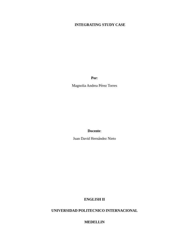 Integrating Study Case | PDF