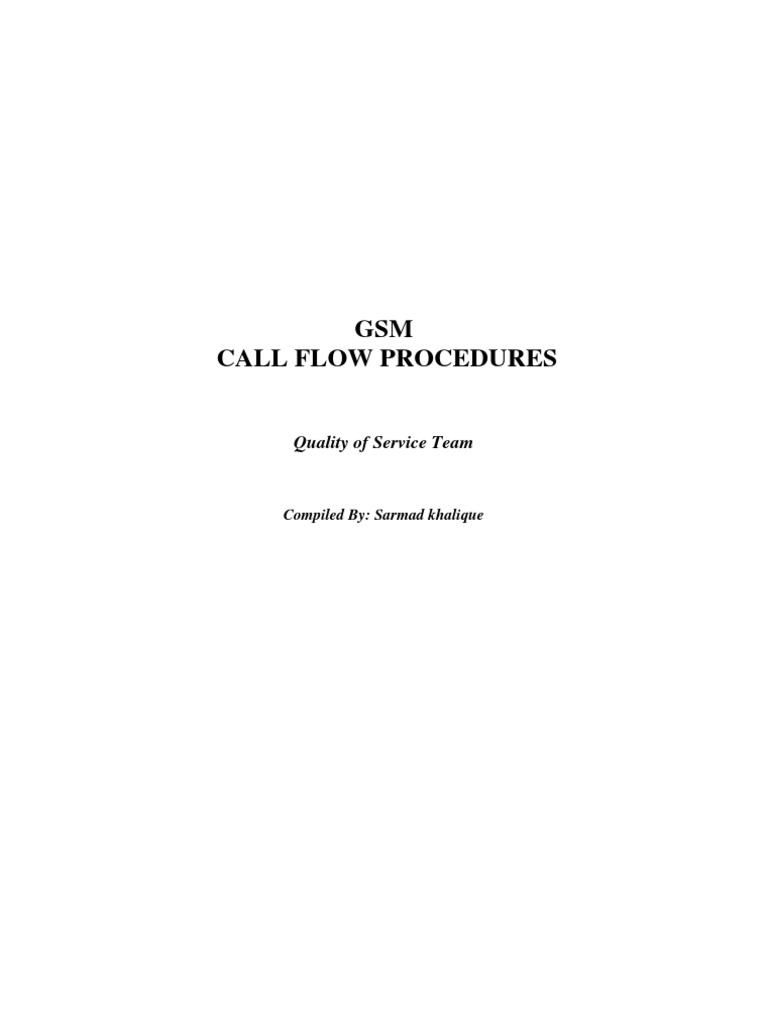 GSM Call Flow Procedures Overview | PDF | Computer Standards ...