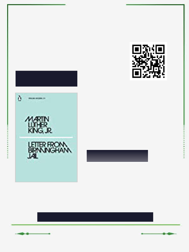 Letter From Birmingham Jail Martin Luther King Jr. Ebook Testbank ...