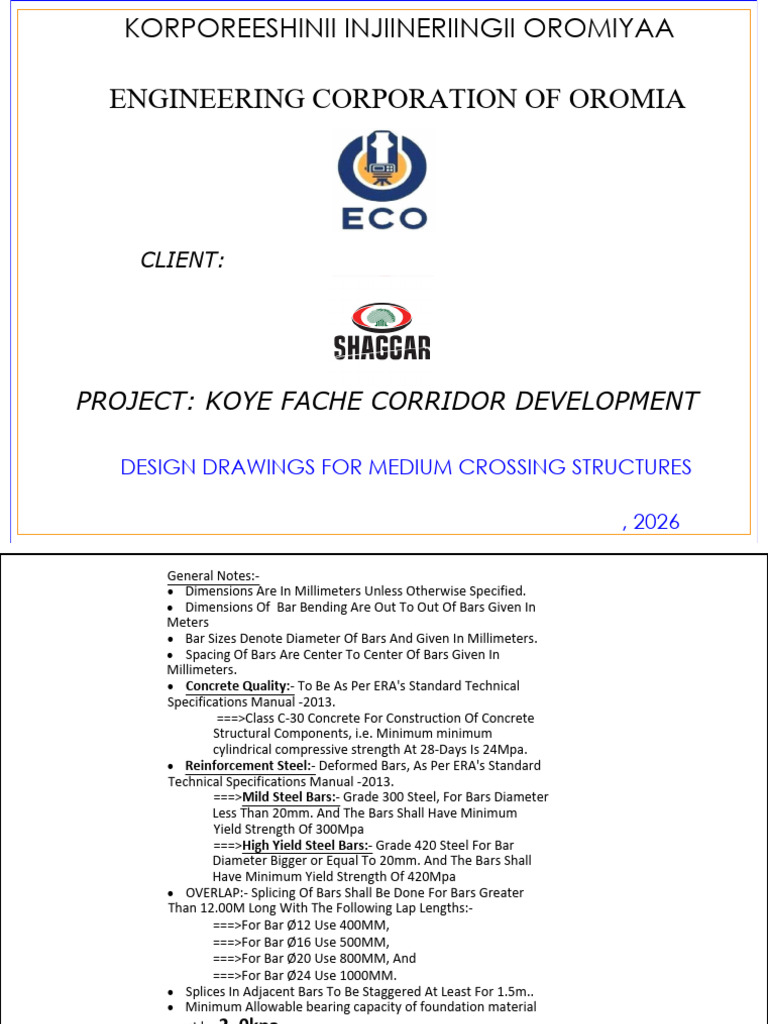 Design Drawings For Medium Crossing Structures | PDF | Mechanical ...