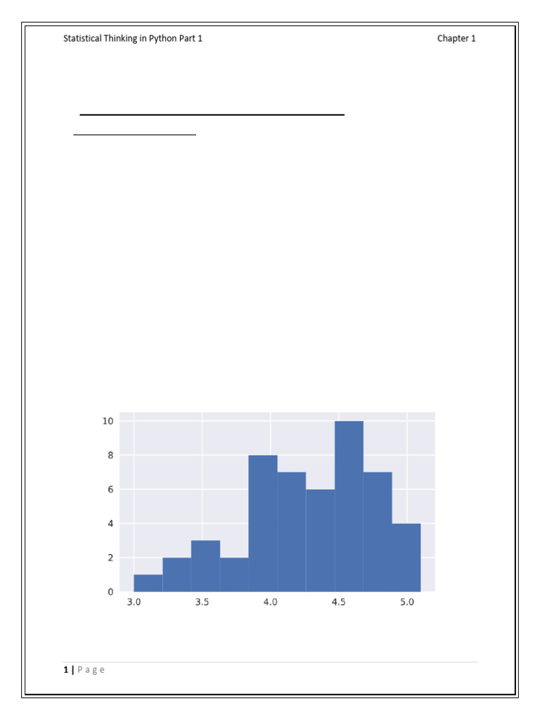Statistical Thinking in Python (Part 1) CH 1 | PDF | Software ...