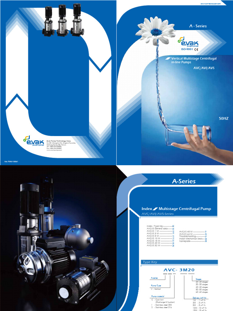 A SERIES - Vertical Multistage Pumps - EVAK PUMP | PDF | Pump ...