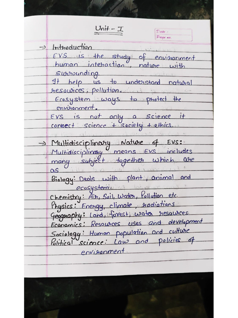 EVS UNIT 1 | PDF