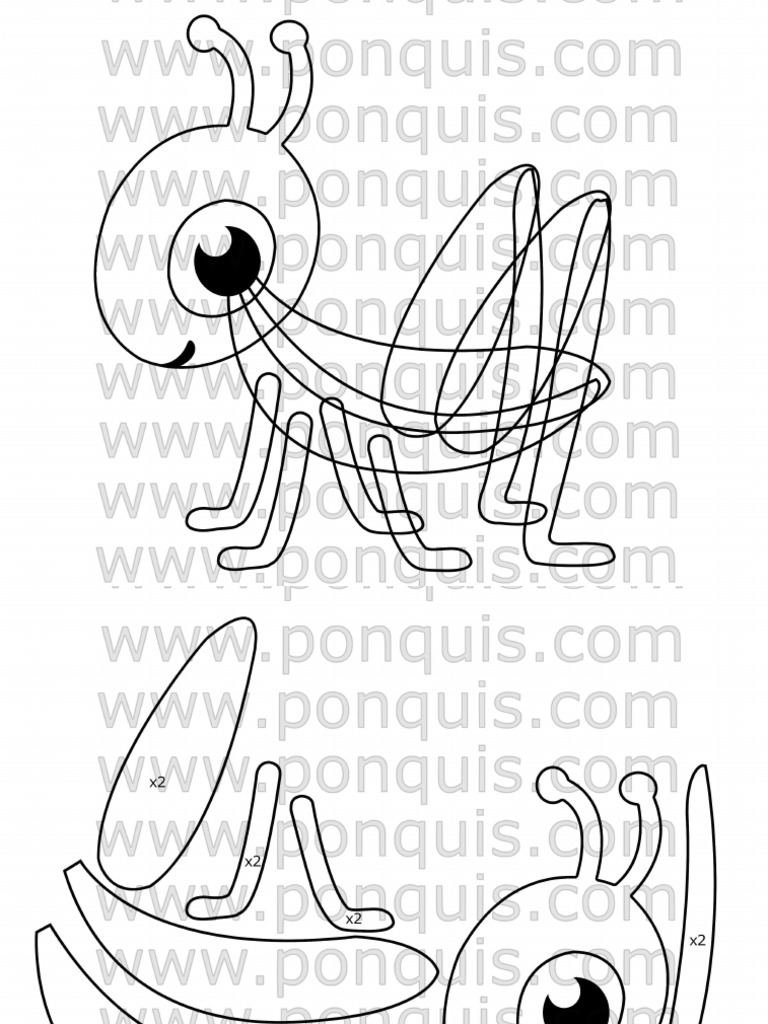 Moldes Para Hacer Grillo Insecto Divertido de Foamy Descarga Gratis en ...