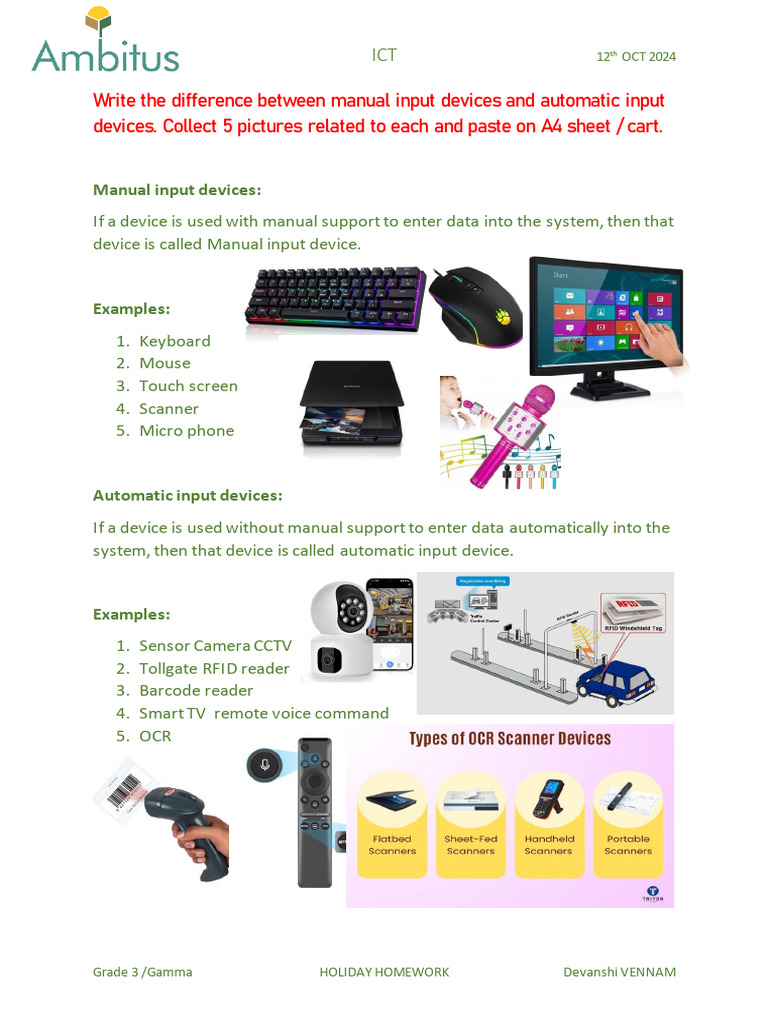 Ict Homework | PDF