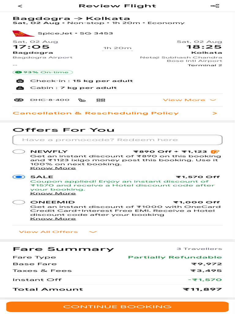 Review Flight Details | PDF