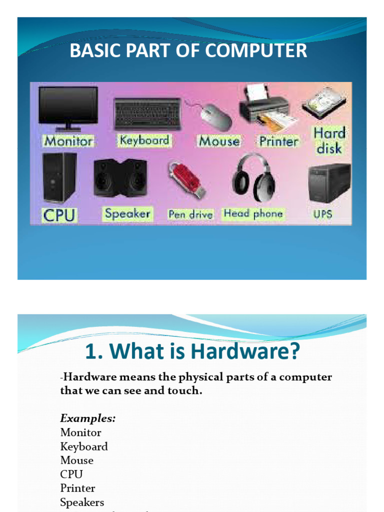 Computer Part and Ms Word | PDF | Microsoft Word | Computer Keyboard