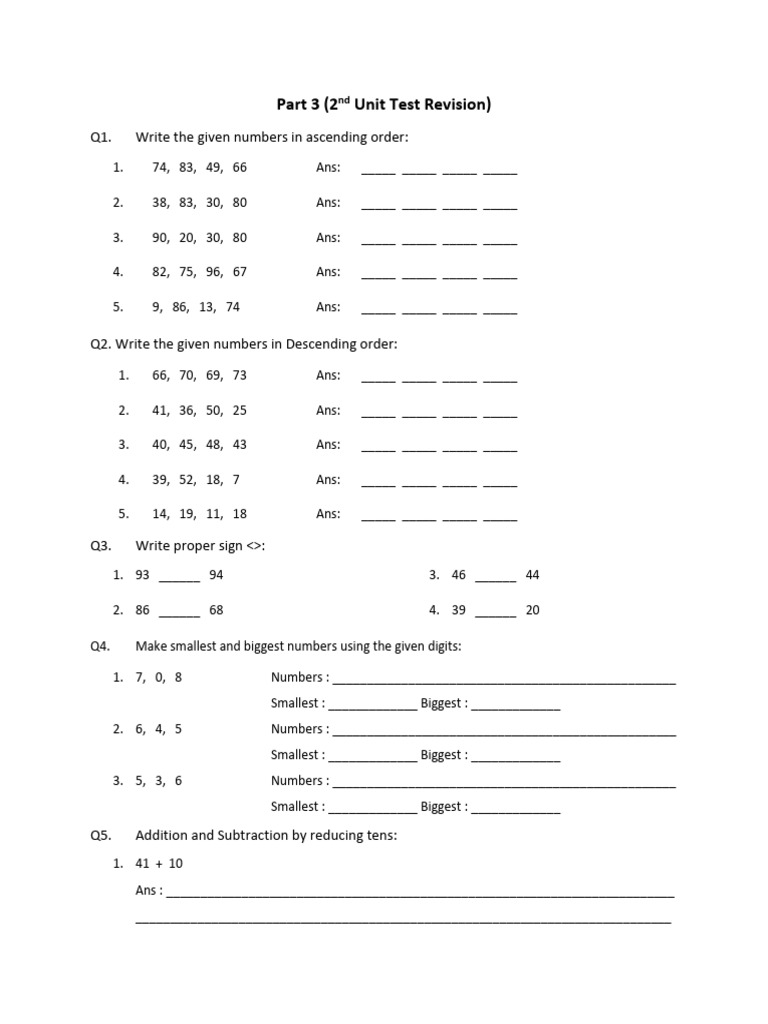 Maths Part 3 & Part 4 Practice Paper | PDF | Rupee