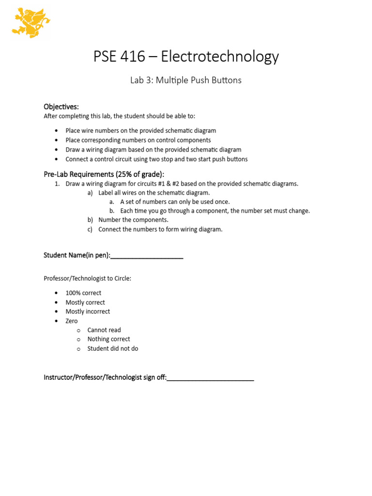 Lab 3a - Multiple Push Buttons | PDF