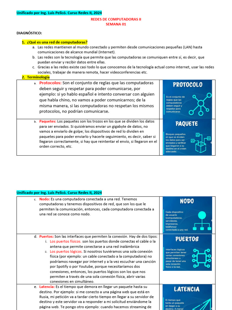 LAS REDES DE COMPUTADORAS | PDF | Protocolos de internet | Red de ...