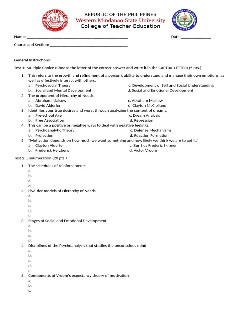 Unit Test Ped 101 Draft | PDF | Motivation | Motivational