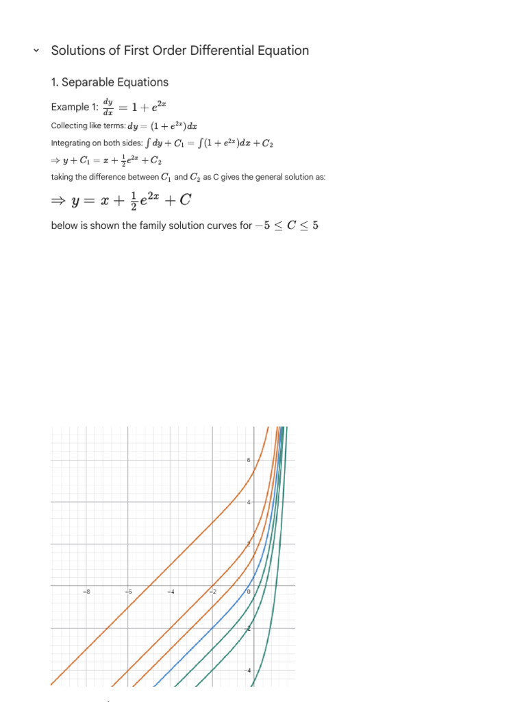 Solution of First Order Ordinary Differential Equation Colab | PDF ...