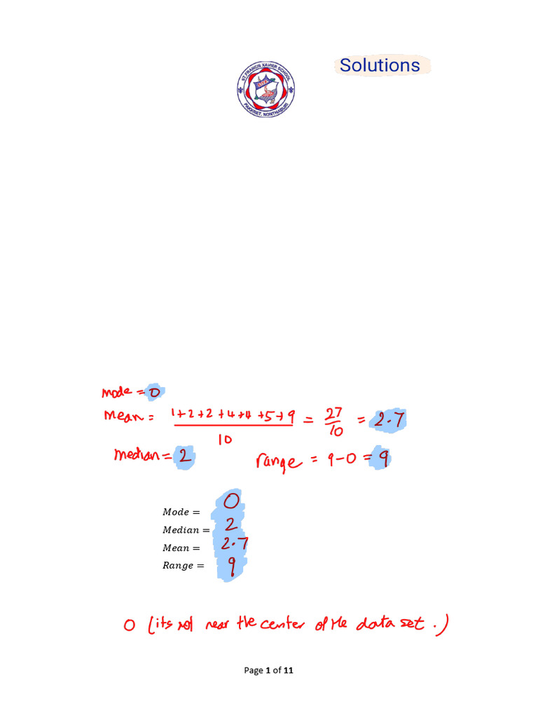 Final Exam Semester 1 G12C - Solutions | PDF