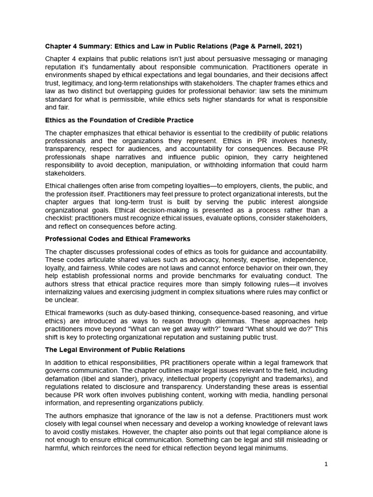 Chapter 4 Fondation of PR | PDF | Public Relations | Communication