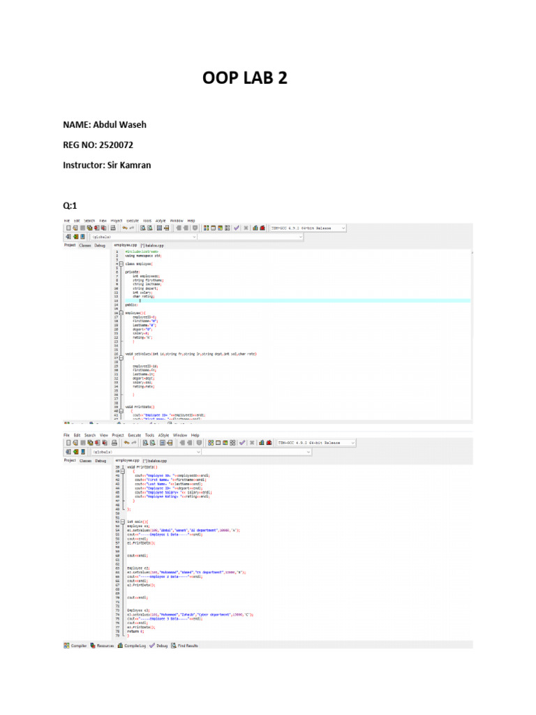 Oop Lab 2 | PDF