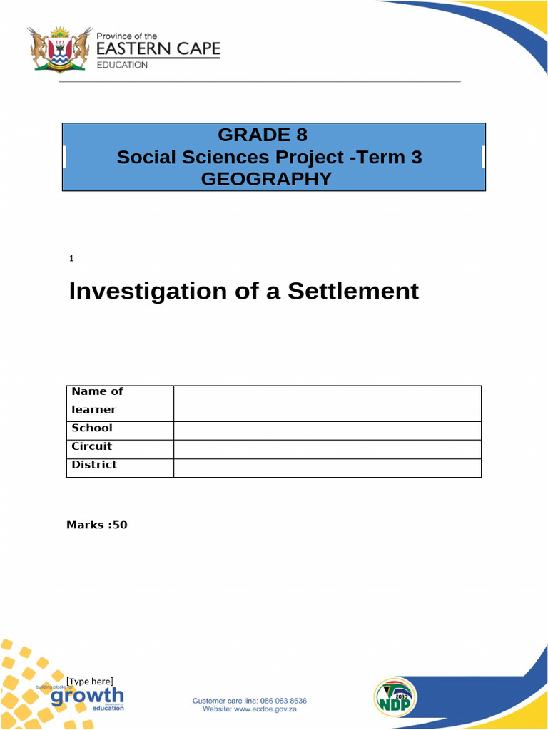 Grade 8 Term 3 Geography Project | PDF | Learning | Cognition
