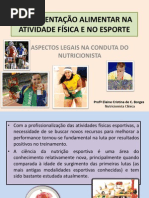 SUPLEMENTAÇÃO ALIMENTAR NA ATIVIDADE FÍSICA E NO ESPORTE