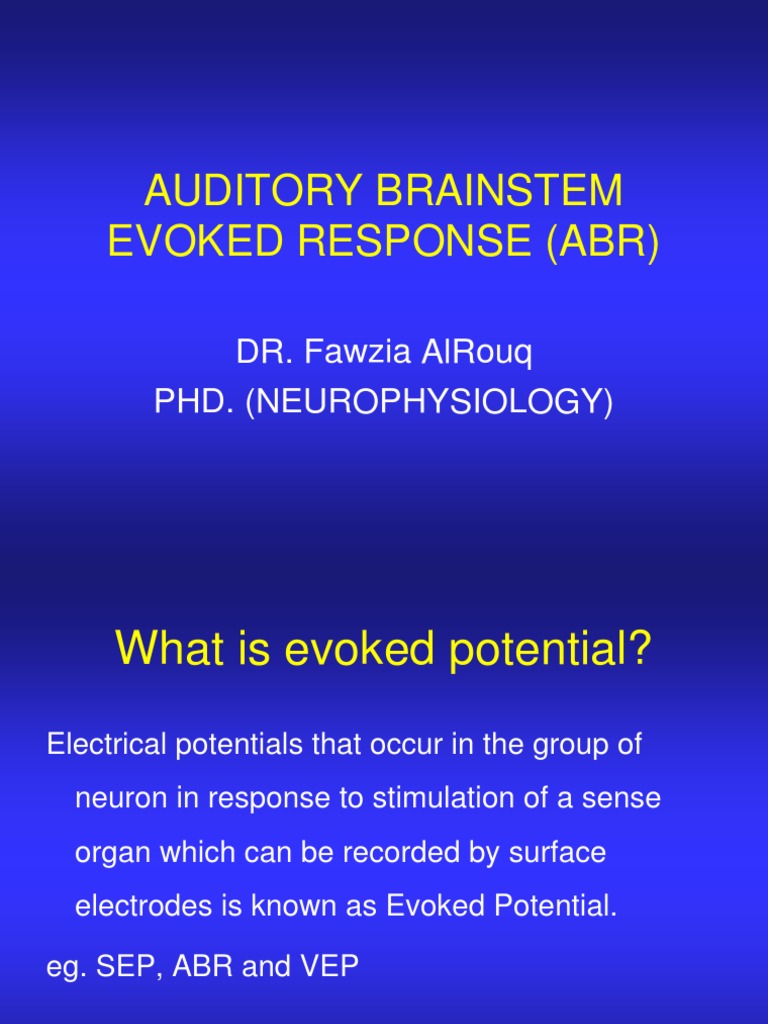Understanding Auditory Brainstem Response | PDF | Auditory System | Senses
