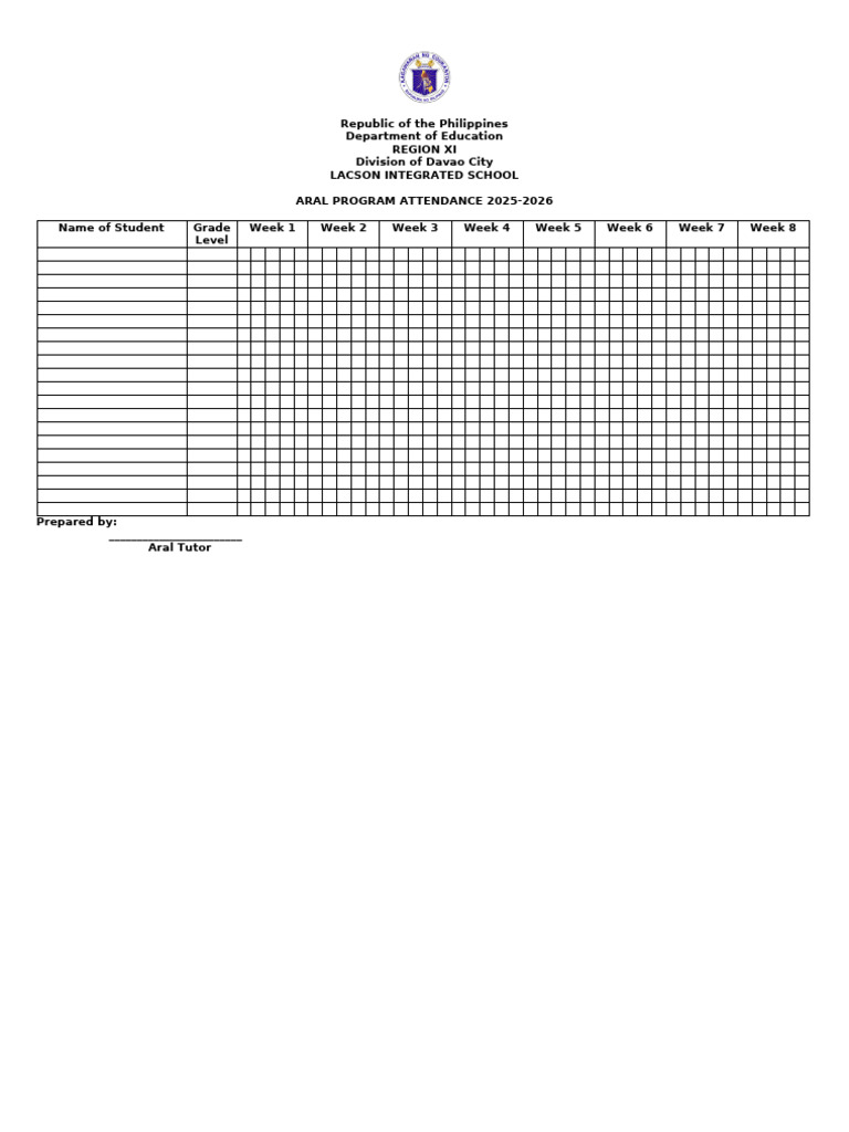 Aral Program Attendance | PDF