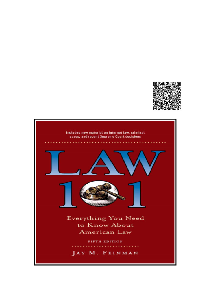 Law 101 Everything You Need To Know About American Law 5th Edition ...