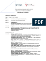 Programa del Congreso Internacional Las Cortes de Cádiz
