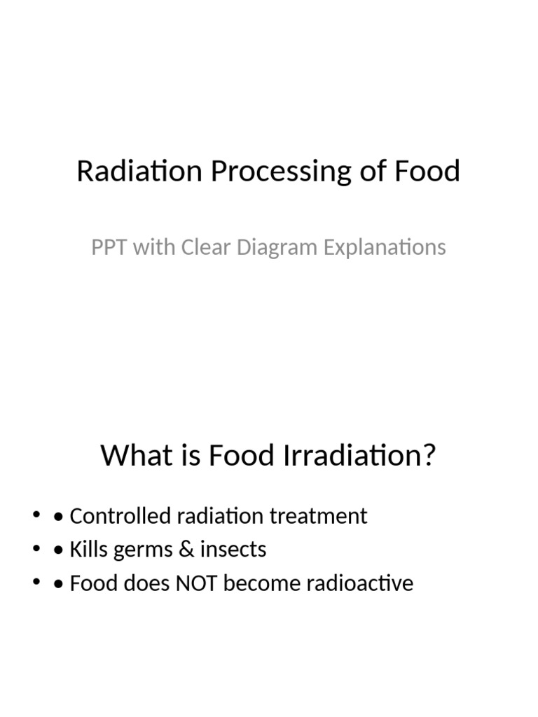 Food Irradiation With Diagrams | PDF