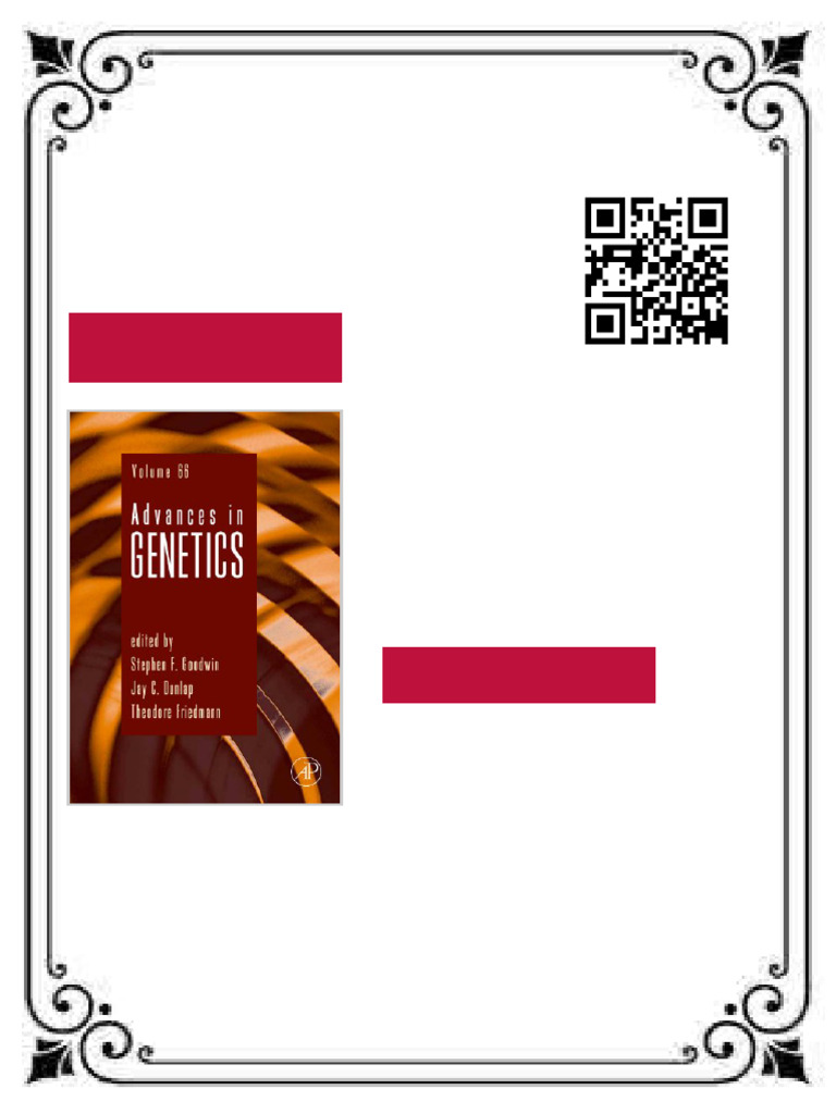 Advances in Genetics 1st Edition Theodore Friedmann Ebook Open ...