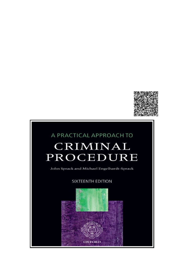 Practical Approach to Criminal Procedure 16th Edition John Sprack A ...