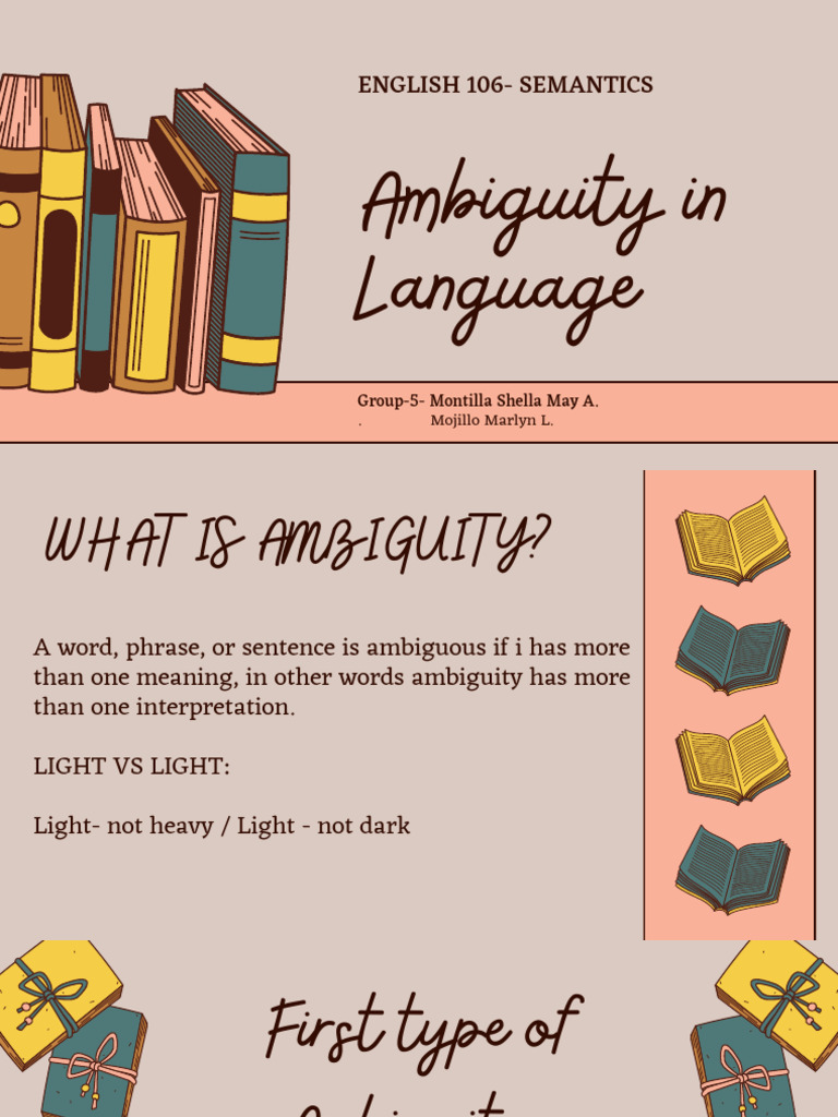 English 106 - Semantics - 20260201 - 144342 - 0000 | PDF | Ambiguity ...