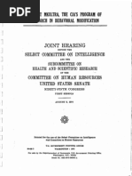 Informe del Senado estadounidense sobre Operación MK ULTRA de 1977