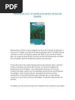 Resumo do livro - A cidade e as serras de Eça de Queirós