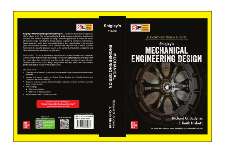 COVER Shigleys Mechanical Engineering Design, 11th Edition, Si Units | PDF