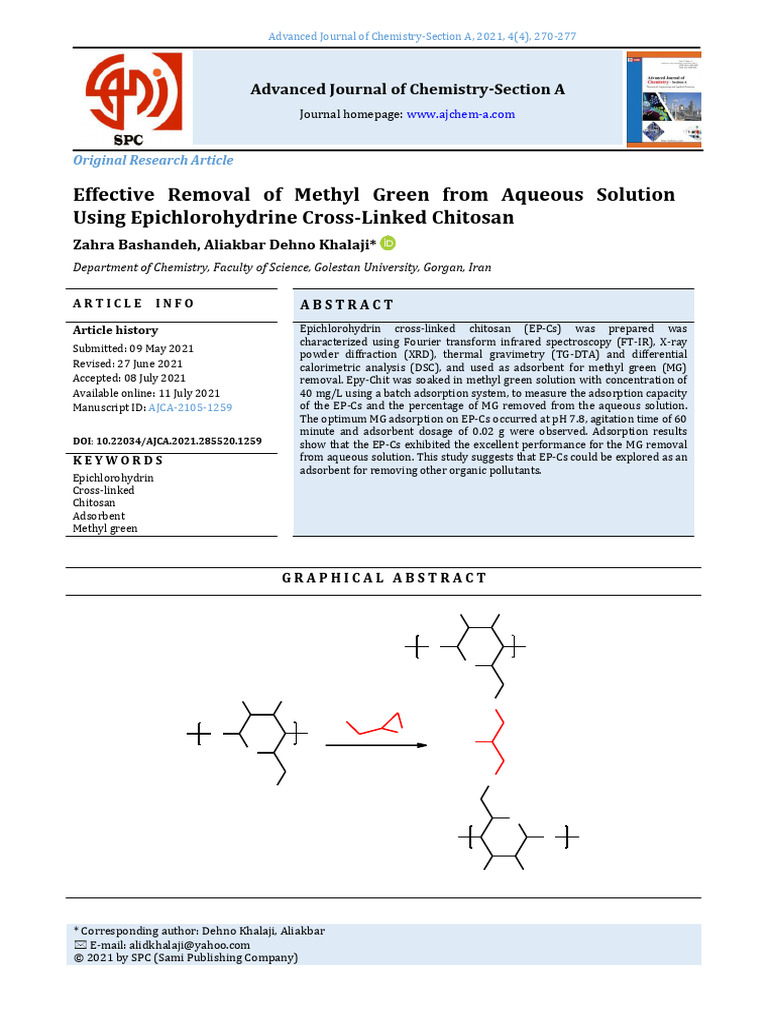 10.22034 Ajca.2021.285520.1259 | PDF | Adsorption | Differential ...