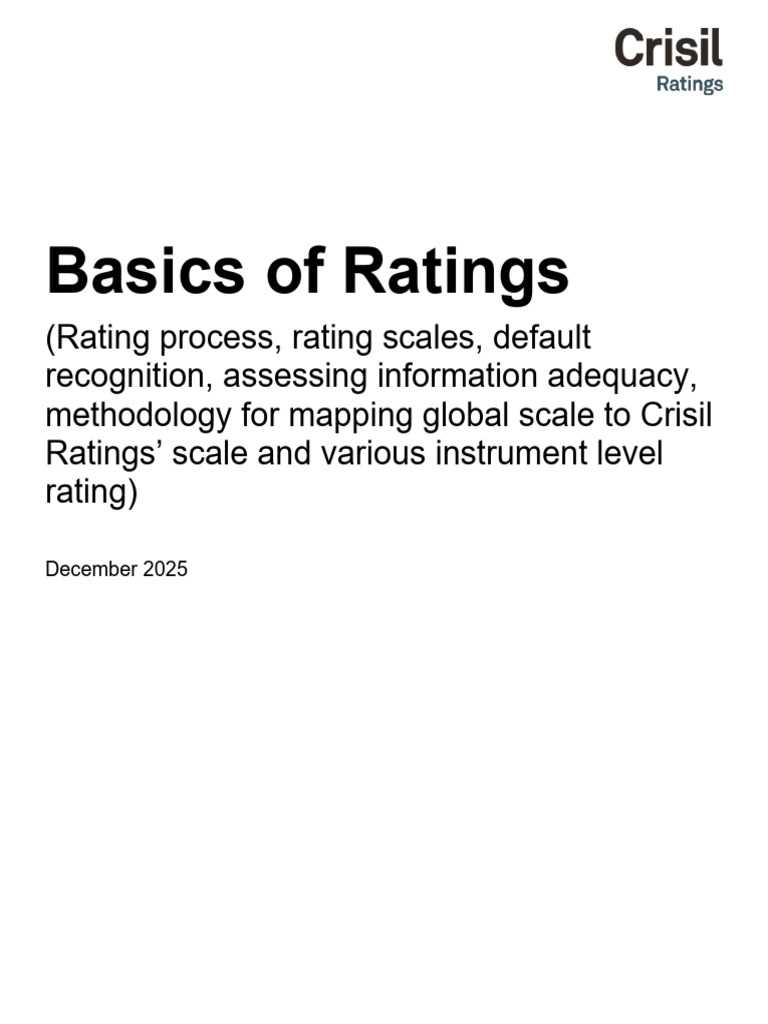 Basics of Ratings | PDF | Bond Credit Rating | Credit Rating Agency