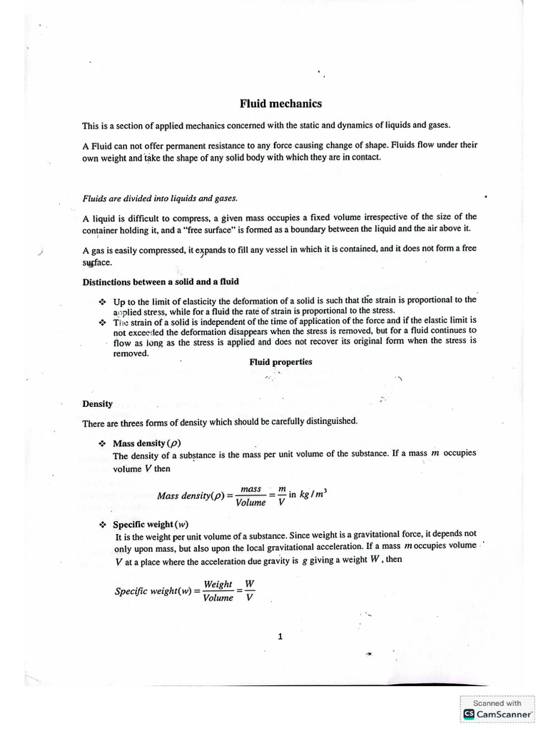 Fluid Mechanics | PDF