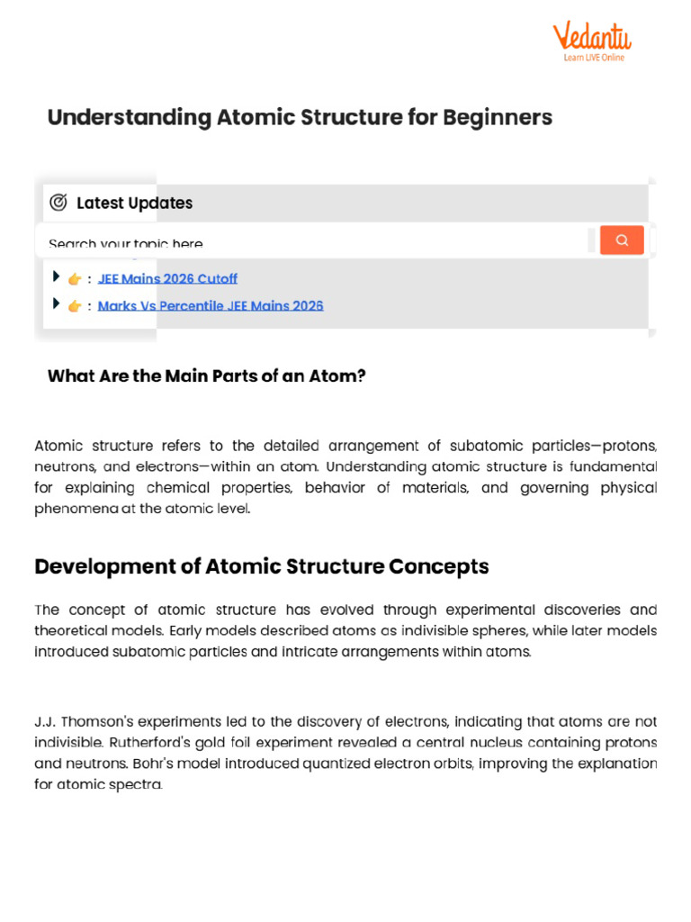Understanding Atomic Structure for Beginners | PDF