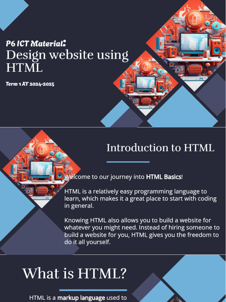 P6 ICT Material - Design Website Using HTML | PDF