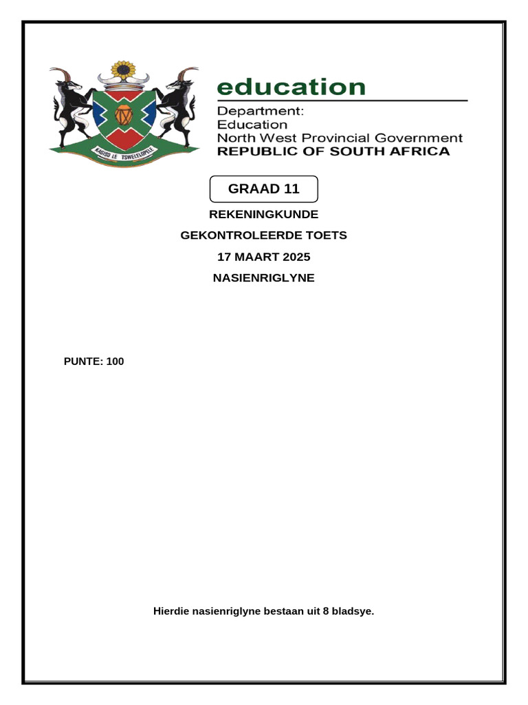 3 GR 11 Toets 1 MR 2025 | PDF