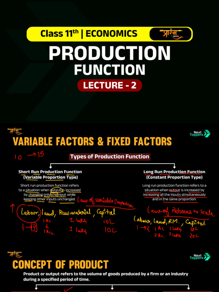 Production Function _ L2 | PDF