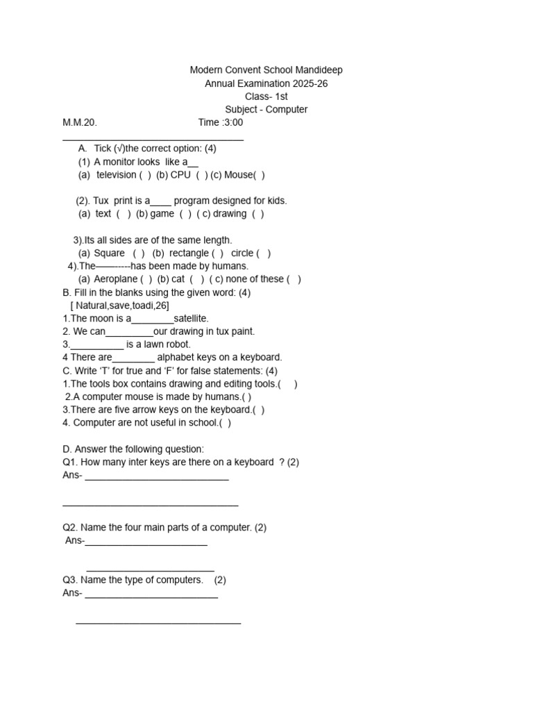 Class 1st | PDF