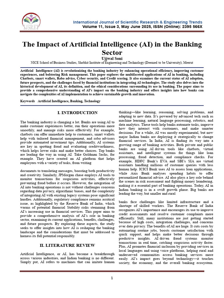 Impact of Ai in Banking Sector | PDF | Artificial Intelligence ...