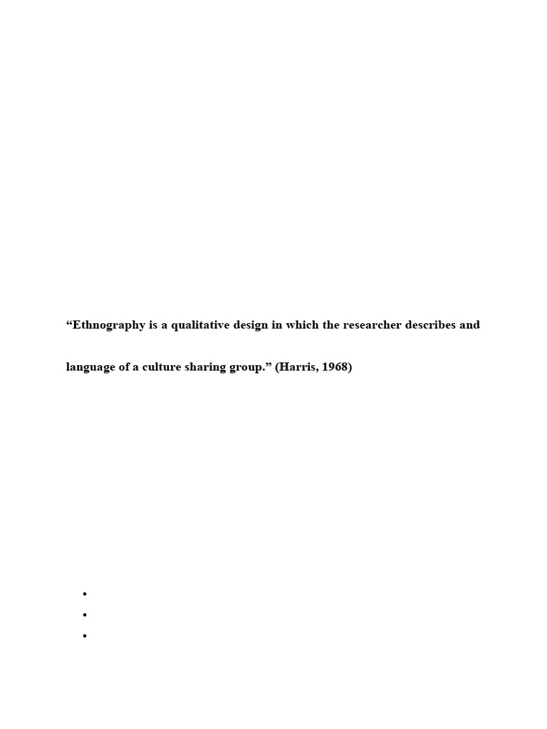 Ethnographic and Case Study Notes | PDF | Ethnography | Field Research