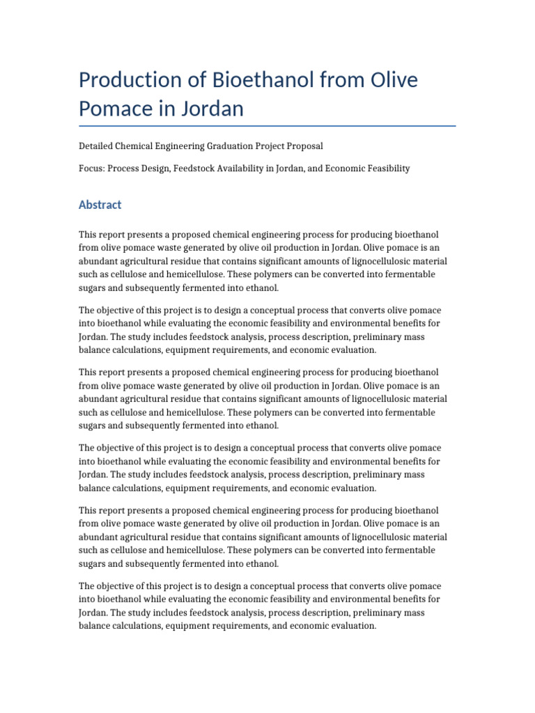 Bioethanol Project Extended | PDF | Biofuel | Lignin
