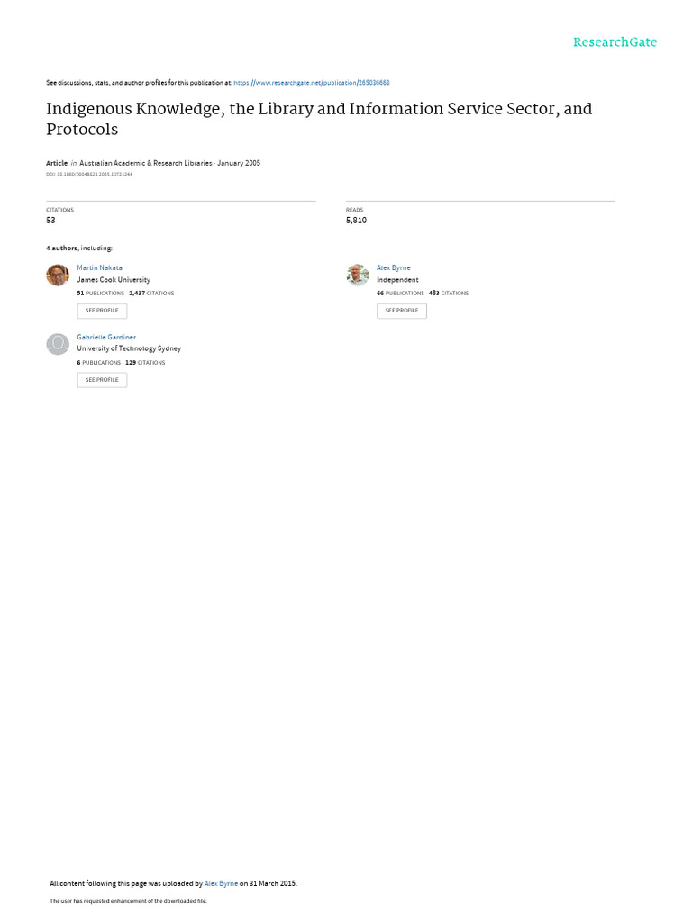 Indigenous Knowledge The Library and Information S | PDF | Traditional ...