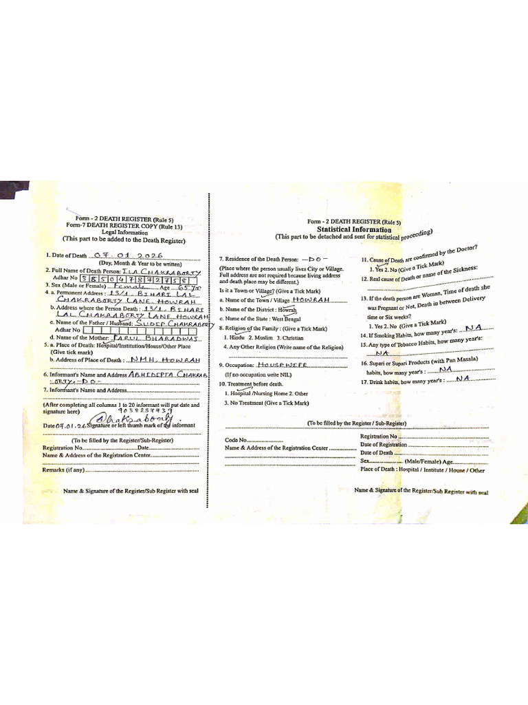 Form No 2 File | PDF