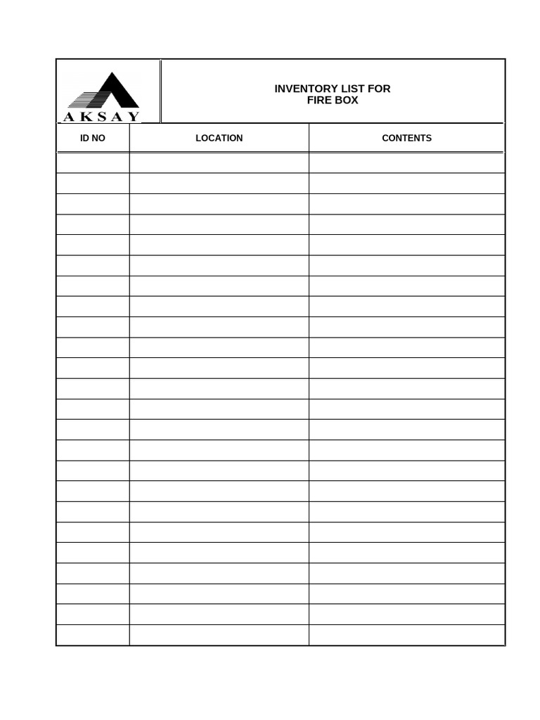 Inventory Firebox | PDF