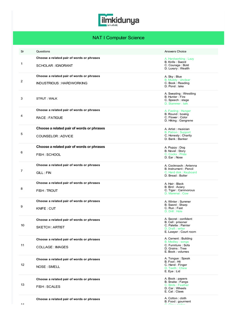 Nat i Computer Science Mcqs (21) | PDF