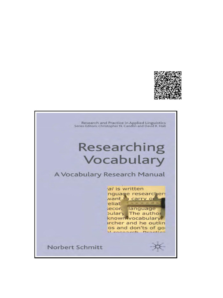 Researching Vocabulary A Vocabulary Research Manual | PDF | Miracle ...