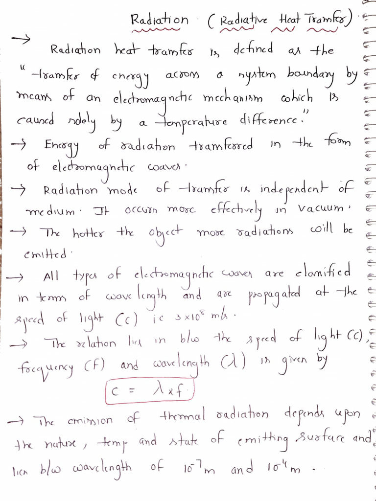 Heat Transfer Unit Notes 5 | PDF