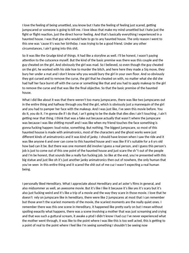 Horror Movie Script | PDF